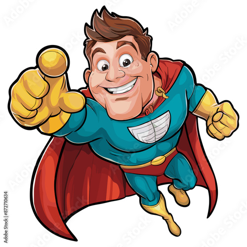 hero cartoon vector illustration