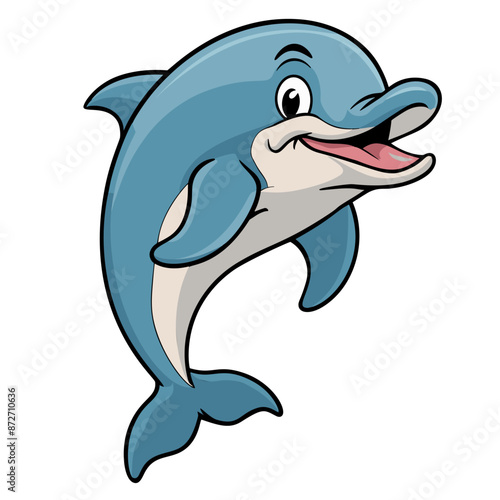 dolphin jumping out of water vector illustration