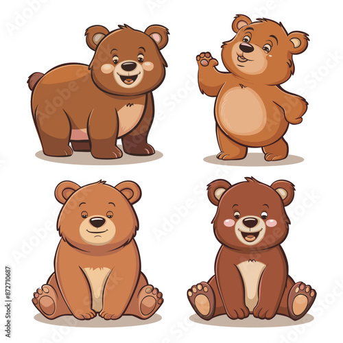set of teddy bears
