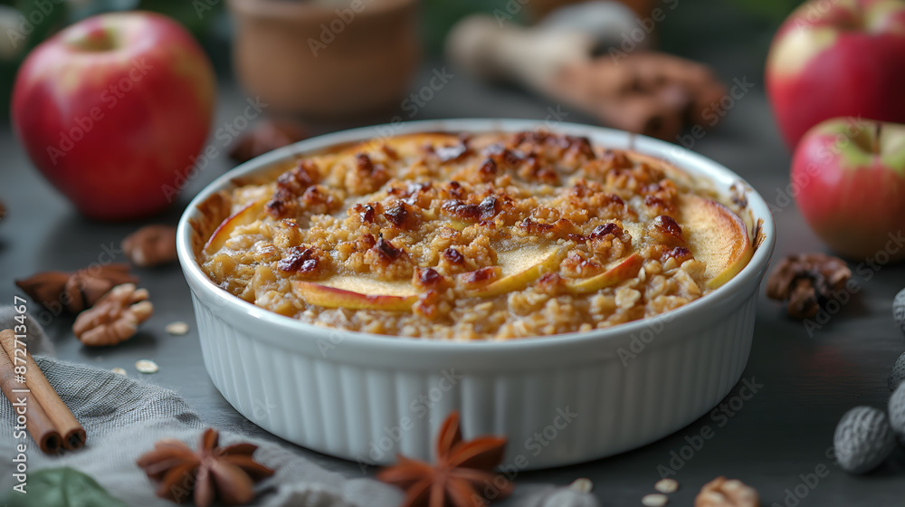 Autumn-Inspired Apple Crisp with Oat Topping - A Delicious Seasonal Dessert Autumn-Inspired Apple Crisp with Oat Topping - A Delicious Seasonal Dessert
