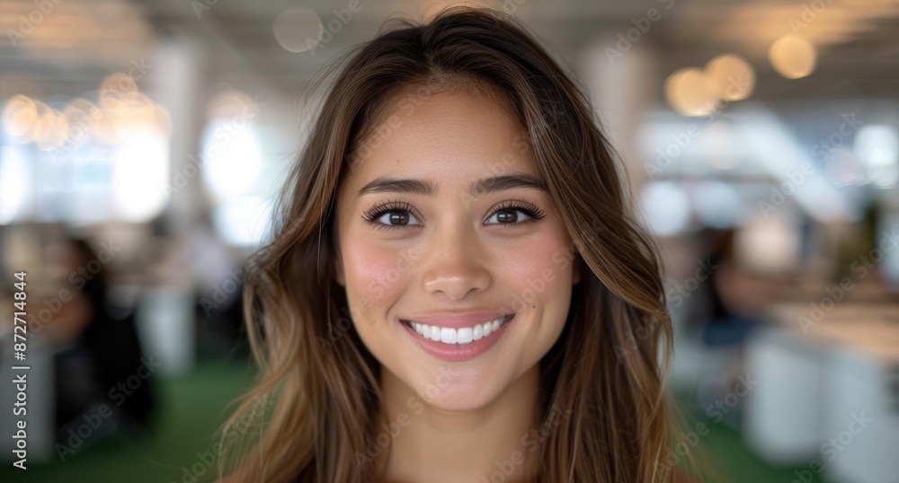 beautiful young woman smiling at the camera beautiful young woman smiling at the camera