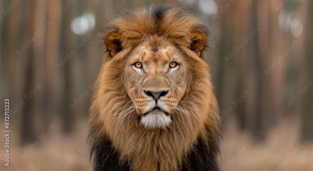 Majestic lion with piercing eyes Majestic lion with piercing eyes