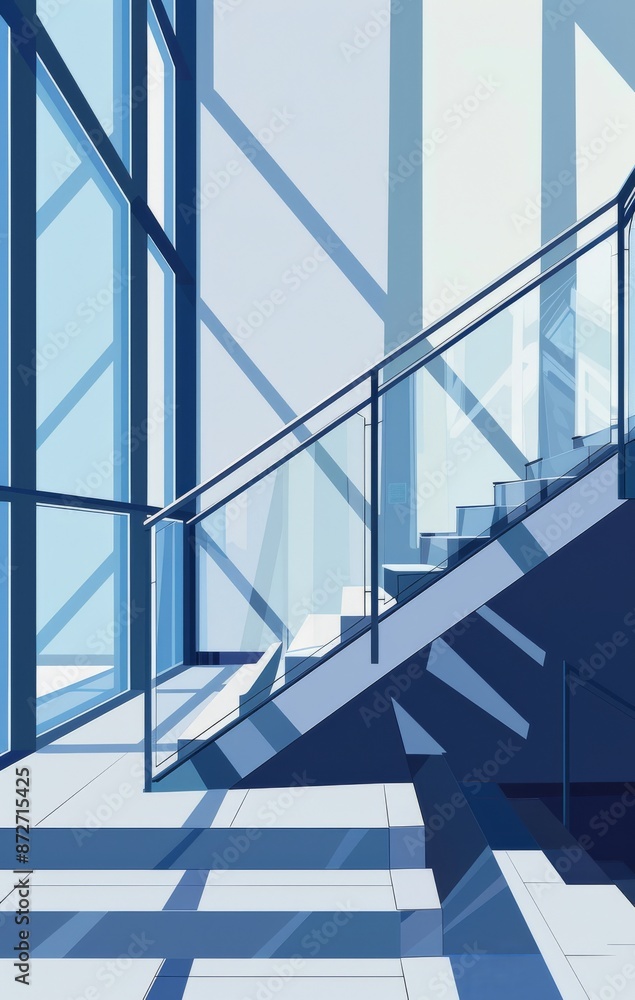 Interior of a modern office building. Interior of a modern office building.