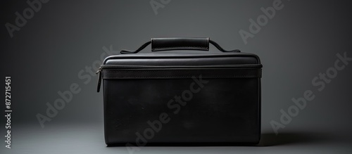 A black lunch box for carry...