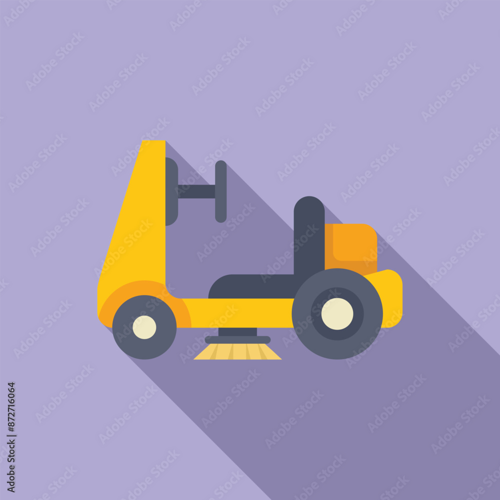 Street sweeper vehicle keeping the urban environment clean and tidy Street sweeper vehicle keeping the urban environment clean and tidy