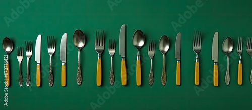 Top view of various cutlery...
