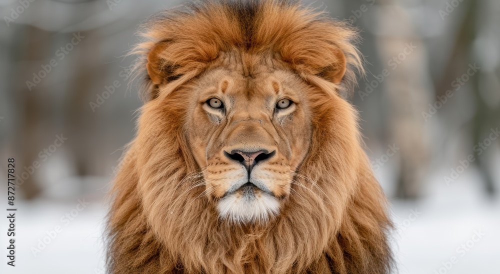 Majestic lion with piercing eyes Majestic lion with piercing eyes