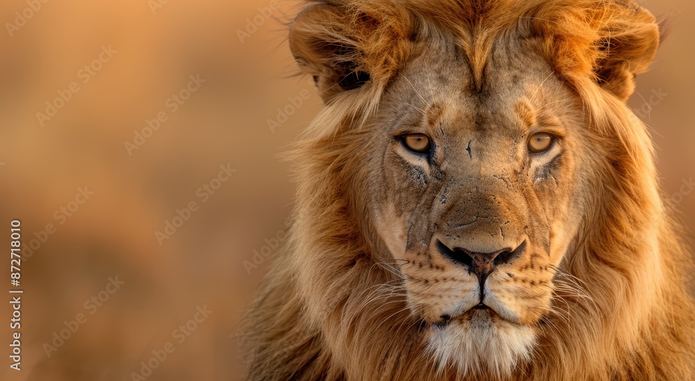 Majestic lion with piercing eyes Majestic lion with piercing eyes
