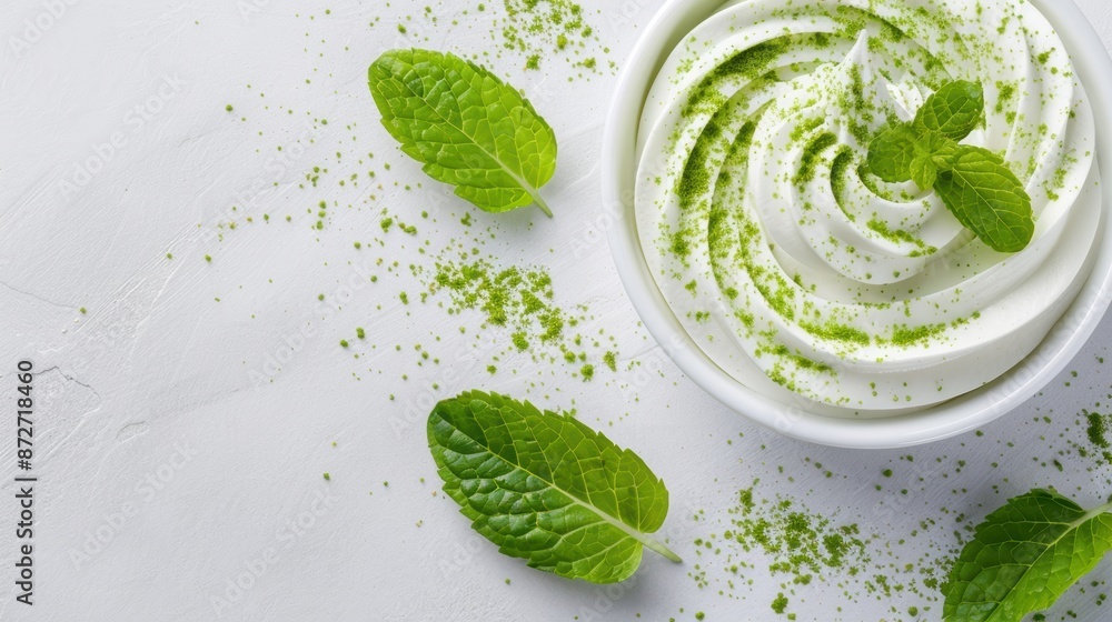 fresh green smoothie with mint leaves fresh green smoothie with mint leaves