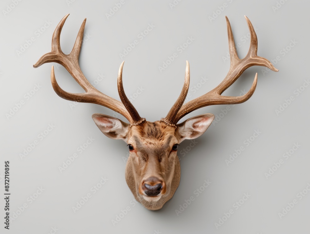 Majestic deer head mounted on wall Majestic deer head mounted on wall