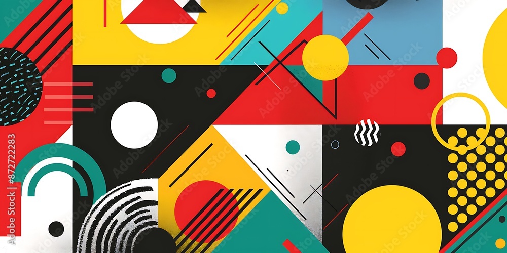 Abstract colorful geometric background with retro patterns and shapes, colorful background, vector illustration design, digital art, colorful, colorful geometric, colorful pattern, vibrant colors Abstract colorful geometric background with retro patterns and shapes, colorful background, vector illustration design, digital art, colorful, colorful geometric, colorful pattern, vibrant colors