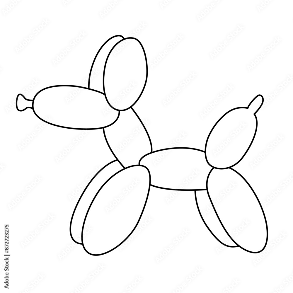 A balloon in the shape of a dog A balloon in the shape of a dog
