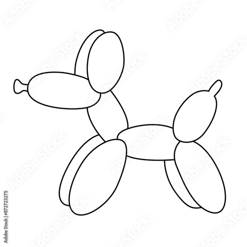 A balloon in the shape of a dog 