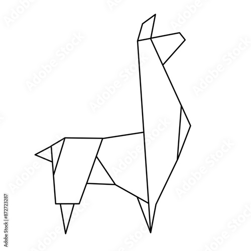 An animal drawn with polygons