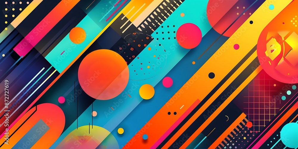 Abstract colorful geometric background with retro patterns and shapes, colorful background, vector illustration design, digital art, colorful, colorful geometric, colorful pattern, vibrant colors Abstract colorful geometric background with retro patterns and shapes, colorful background, vector illustration design, digital art, colorful, colorful geometric, colorful pattern, vibrant colors