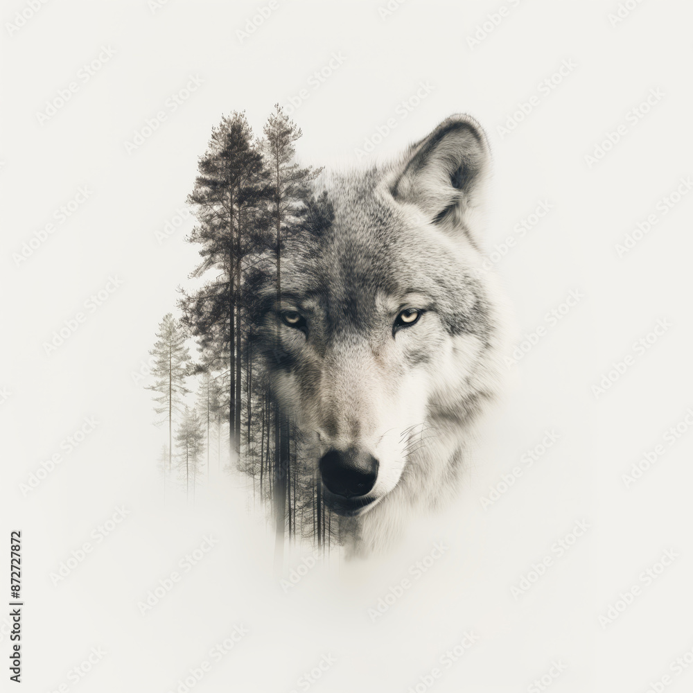 Obraz premium Wolf wallpaper. Wolf poster