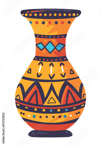 African pottery icon vector