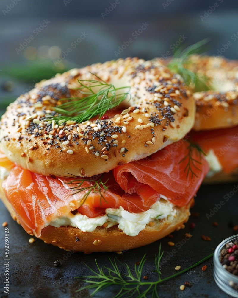 Salmon and Cream Cheese Bagel Salmon and Cream Cheese Bagel