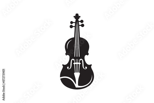 Violin viola orchestra Music instruments silhouette