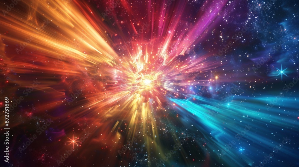 Cosmic Explosion in a Starry Sky Cosmic Explosion in a Starry Sky