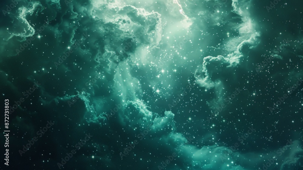 Fototapeta premium Cosmic Nebula with Twinkling Stars