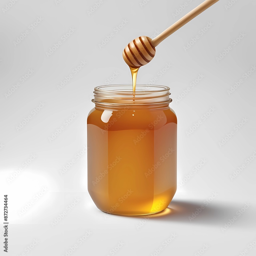 Jar of honey with special image. Jar of honey with special image.
