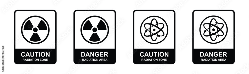 Nuclear icon. Radiation caution icon, vector illustration Nuclear icon. Radiation caution icon, vector illustration
