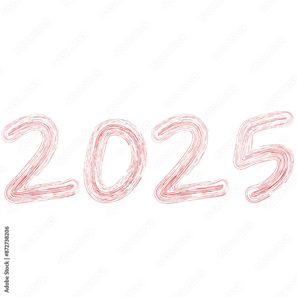 Fototapeta premium Chinese New Year 2025. Zodiac Asia Red Line Sithouette Symbol 