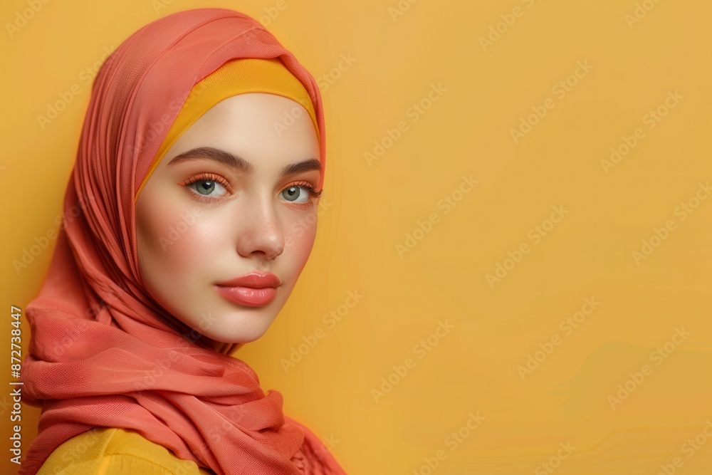 Portrait of a Young Woman in a Headscarf Portrait of a Young Woman in a Headscarf