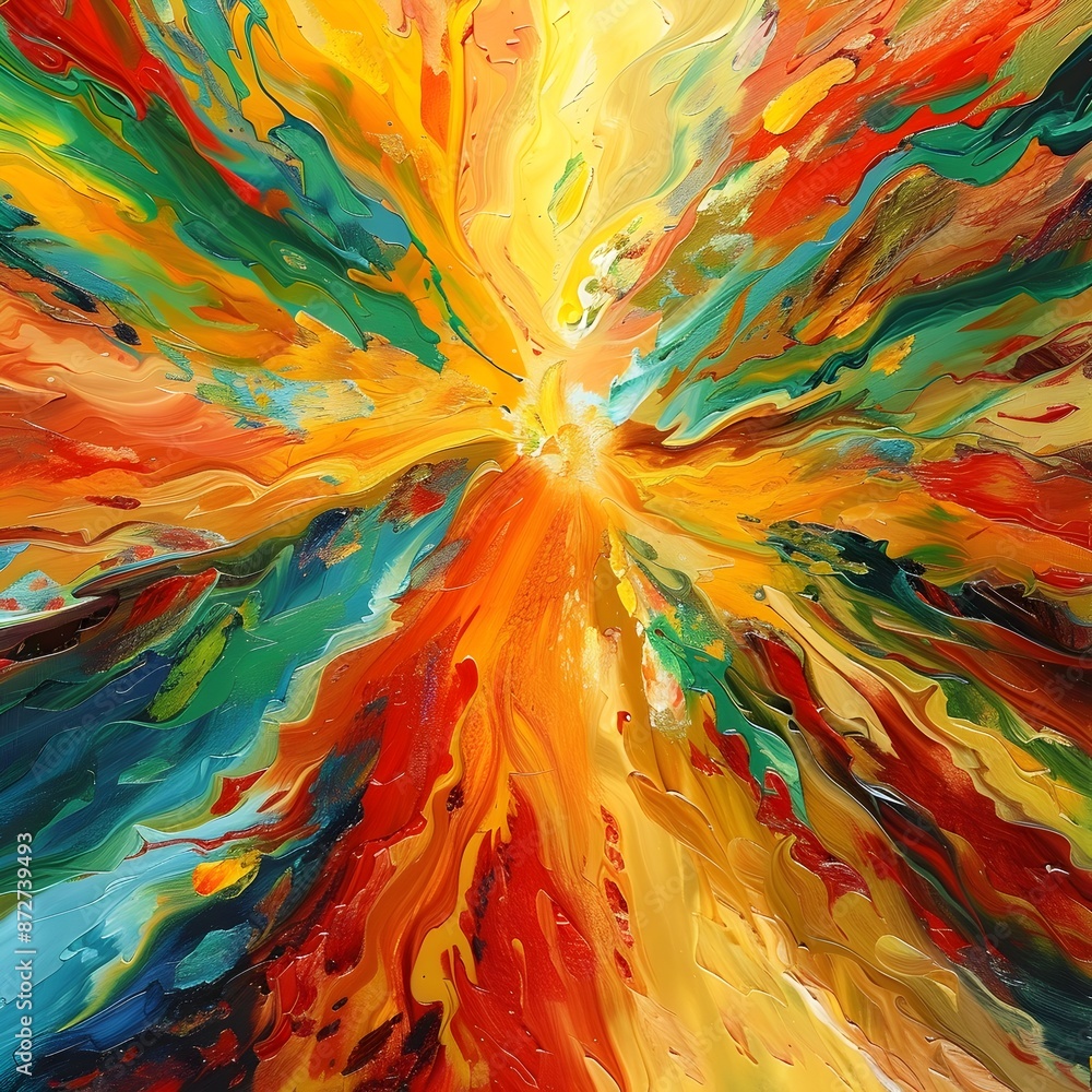 Cosmic Explosion of Color and Creative Energy - Vibrant Abstract Art Design Cosmic Explosion of Color and Creative Energy - Vibrant Abstract Art Design