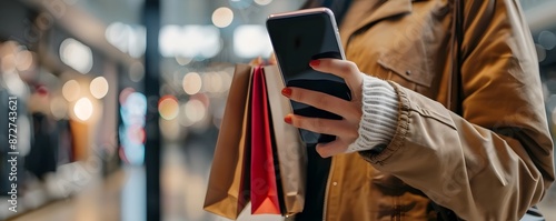Hand Holding Smartphone wit...