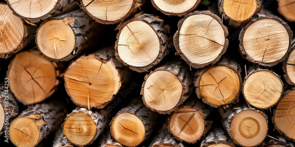 Arrangement of stacked biomass wood pellets in a woodpile. Concept Woodpile, Biomass, Stacked Arrangement, Pellets, Sustainable Energy Arrangement of stacked biomass wood pellets in a woodpile. Concept Woodpile, Biomass, Stacked Arrangement, Pellets, Sustainable Energy