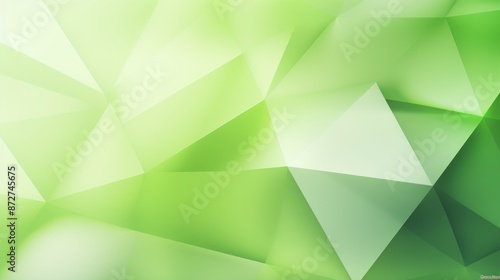 Abstract Green Geometric Shapes Background, blurred