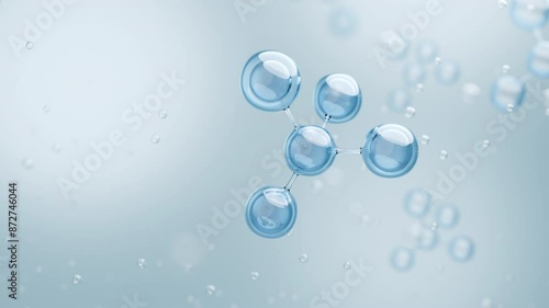 Wallpaper Mural Hyaluronic acid molecule and hydration. Torontodigital.ca