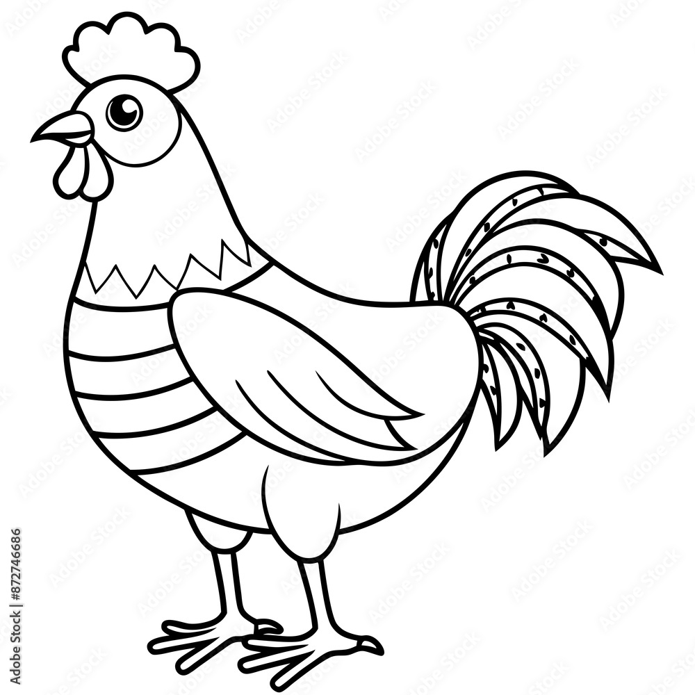 Patriotic chicken vector Patriotic chicken vector