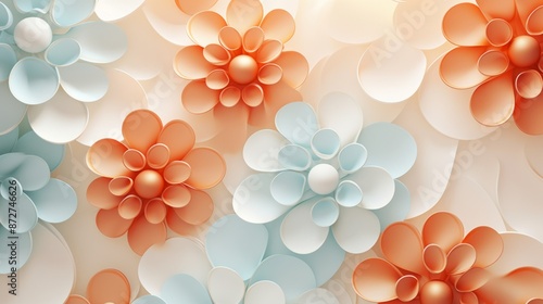 Pastel Paper Flowers in a Decorative Floral Arrangement