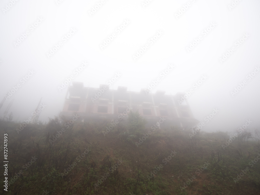 Abandoned Building on The Day of The Fog Abandoned Building on The Day of The Fog