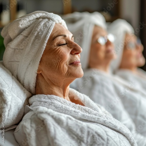 Relaxing Spa Day with Senior Women Friends
