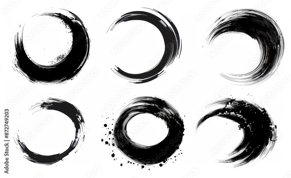 Dynamic grunge paint strokes for graphic design with ink splatter, circle, line, and frame elements. Dynamic grunge paint strokes for graphic design with ink splatter, circle, line, and frame elements.