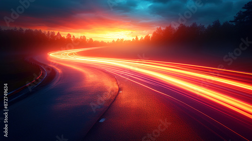 Colorful motion effect speed abstract technology background
