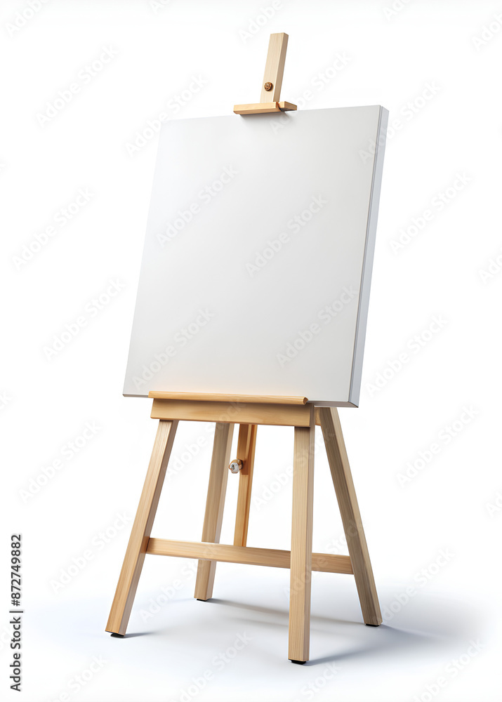 Easel with blank on white background Easel with blank on white background