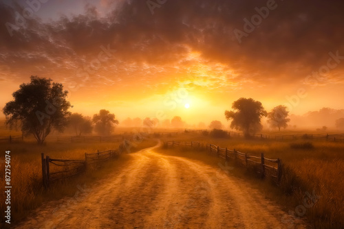 Country Road at Sunset © Rysak