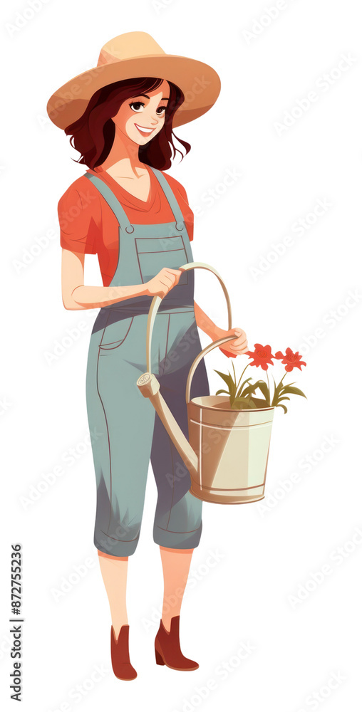 PNG Farmer gardening outdoors cartoon. PNG Farmer gardening outdoors cartoon.
