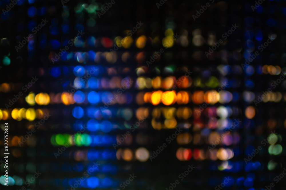 Close up blurred and softy bokeh of multicolor from LED lighting on stage. Background for dramatic or mystery or Sci-fi concept. Close up blurred and softy bokeh of multicolor from LED lighting on stage. Background for dramatic or mystery or Sci-fi concept.