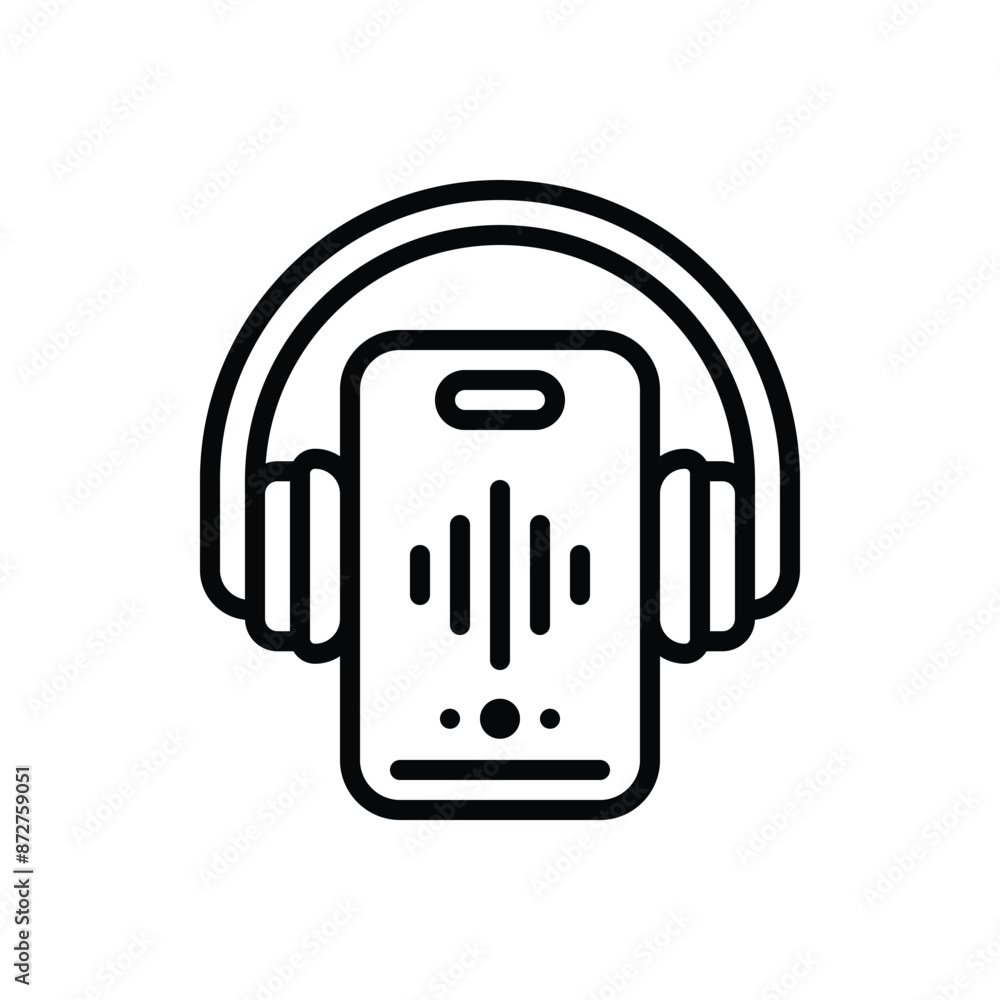 Black line icon for hearing Black line icon for hearing