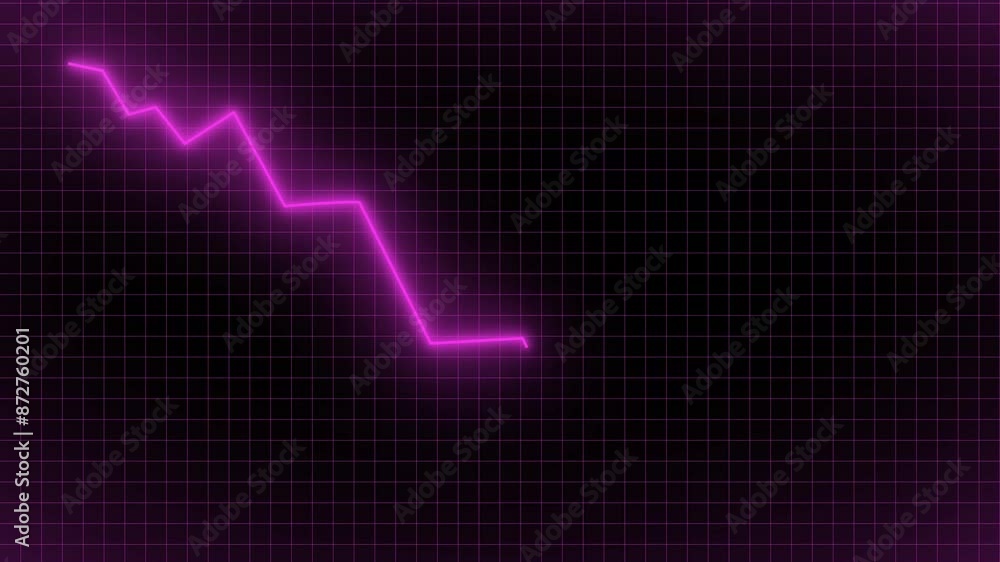 graph down market crash line animation digital background graph down market crash line animation digital background