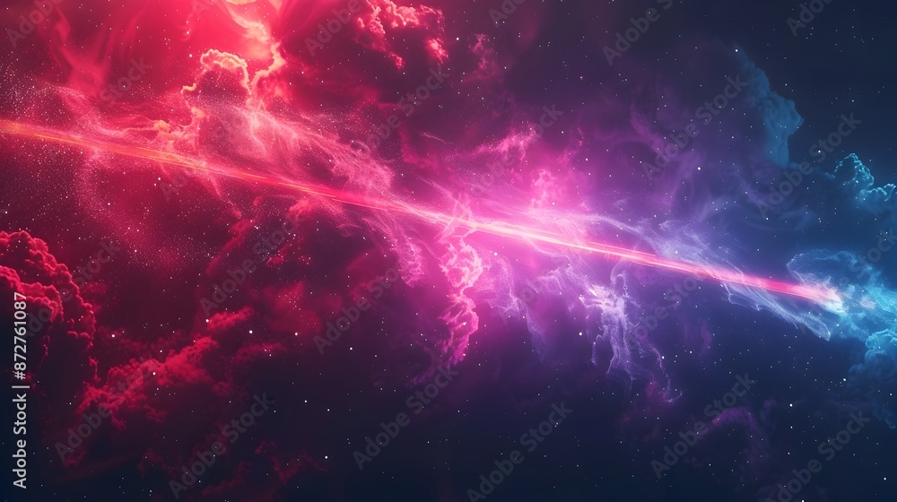 Crimson and Azure Laser Emanation on a Dark Futuristic Background Crimson and Azure Laser Emanation on a Dark Futuristic Background