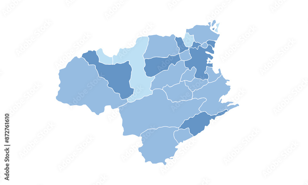 Map of Tokushima isolated blue tone color style.Map of Japan.for website layouts, background, education, precise, customizable, Travel worldwide, map silhouette backdrop, earth geography, political. Map of Tokushima isolated blue tone color style.Map of Japan.for website layouts, background, education, precise, customizable, Travel worldwide, map silhouette backdrop, earth geography, political.