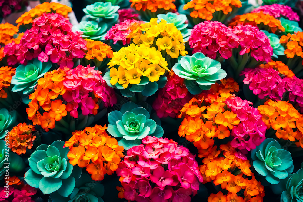 Vibrant Floral Arrangement with Succulents Vibrant Floral Arrangement with Succulents