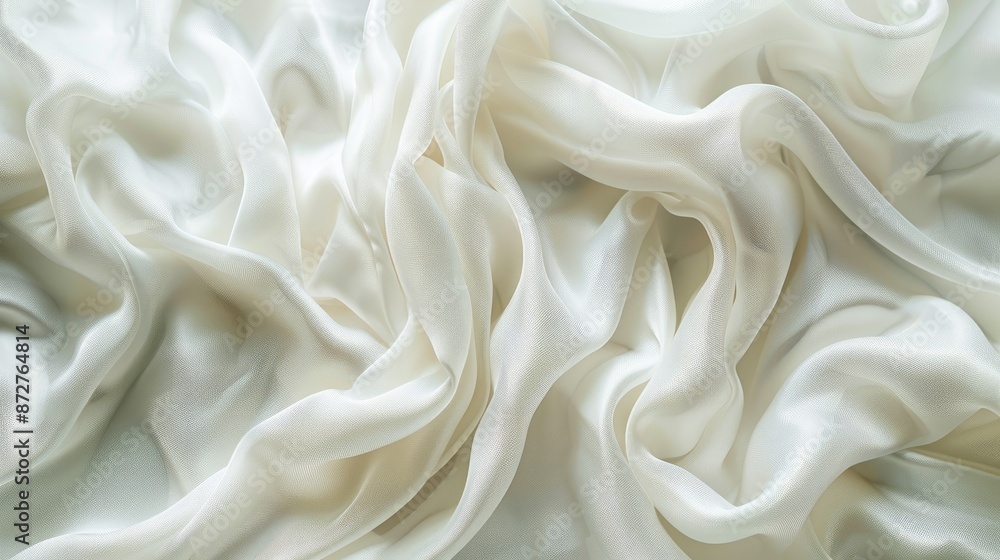 Fototapeta premium Beautiful fabric s white texture